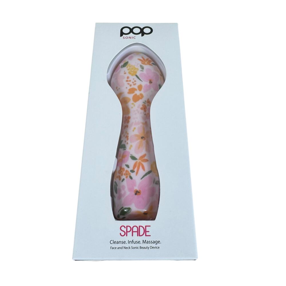 Pop Sonic NIB Spade Face & Neck Sonic Beauty Device Floral‎ Print